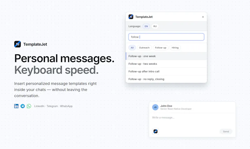 TemplateJet screenshot 1