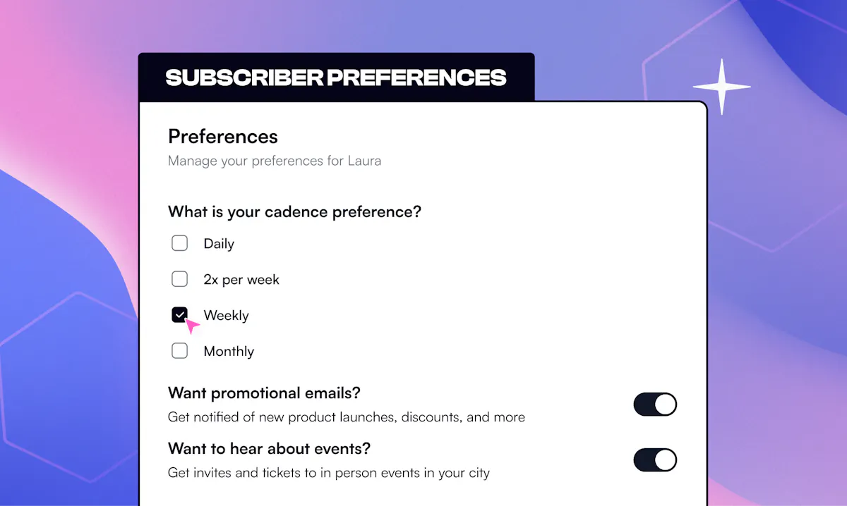 Subscriber Preferences by beehiiv
