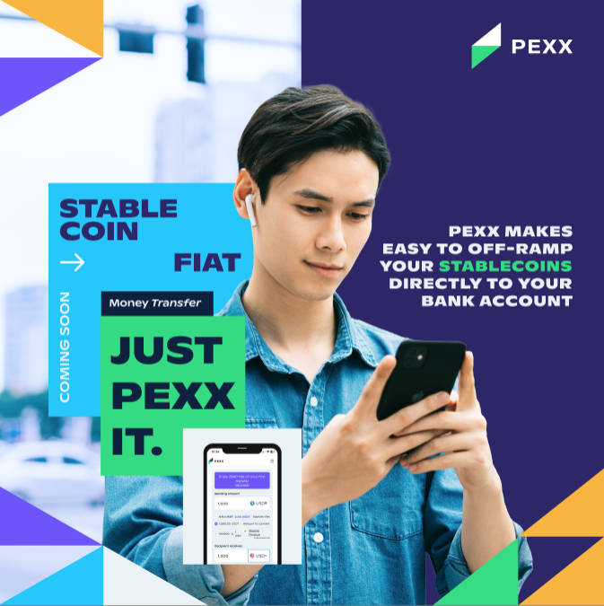 pexx - USDT & USDC에서 은행 전송 몇 분 안에. 미디어 5