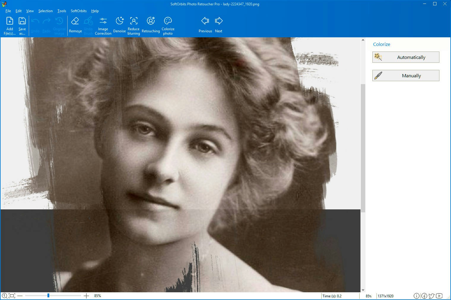 ソフトコービットの写真レタッチ - SoftorBitsレタッチで古い写真を復活させますメディア5