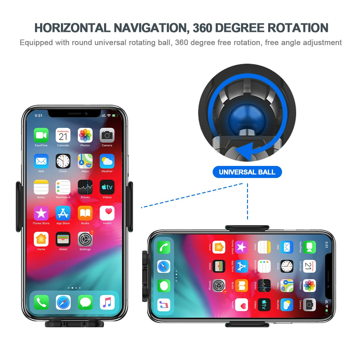 Media Gunung Pengecas Kereta Tanpa Wayar untuk iPhone - Pengecas Kereta Tanpa Wayar 4