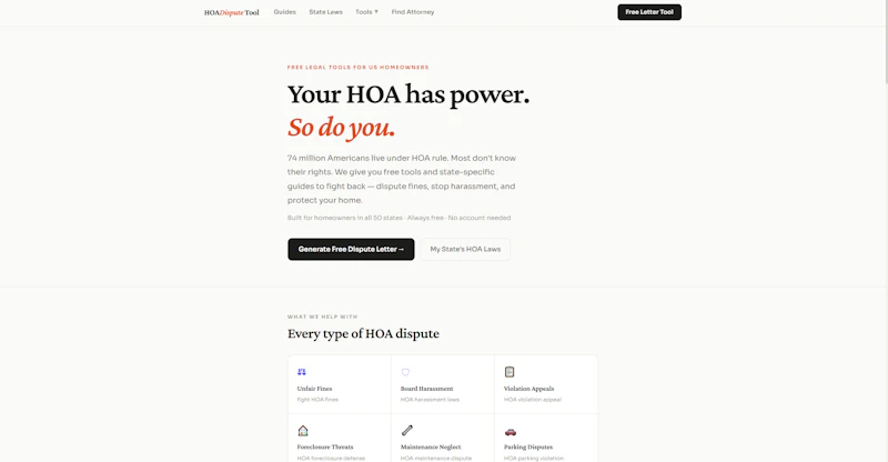 HOA Dispute Tool screenshot 1