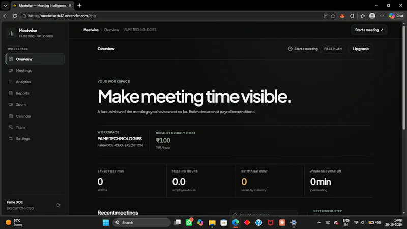 Meetwise screenshot 3