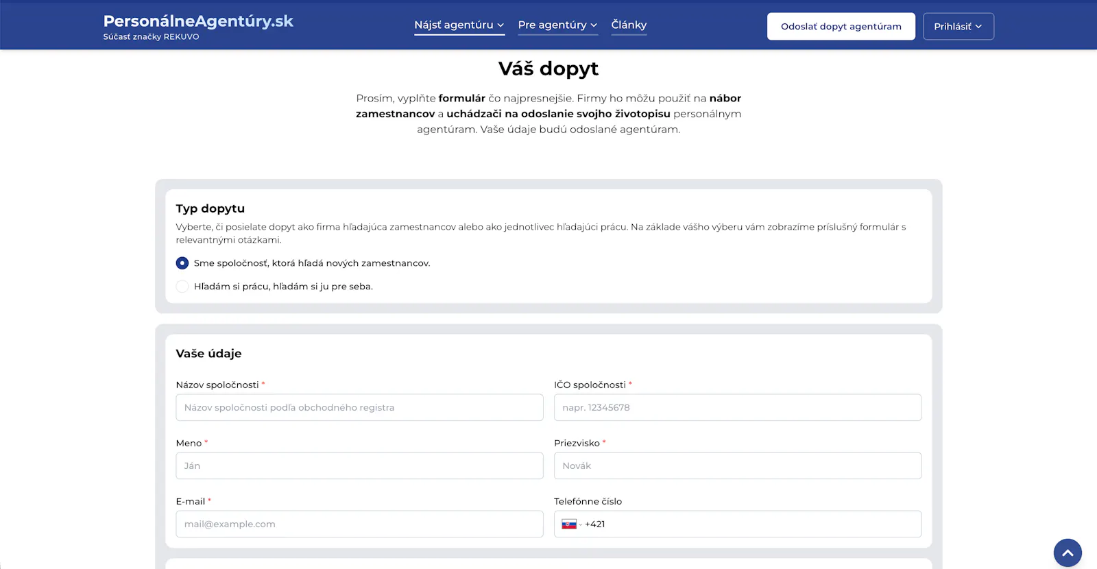 PersonálneAgentúry.sk screenshot 3