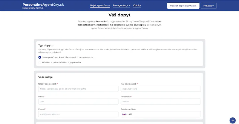 PersonálneAgentúry.sk screenshot 3