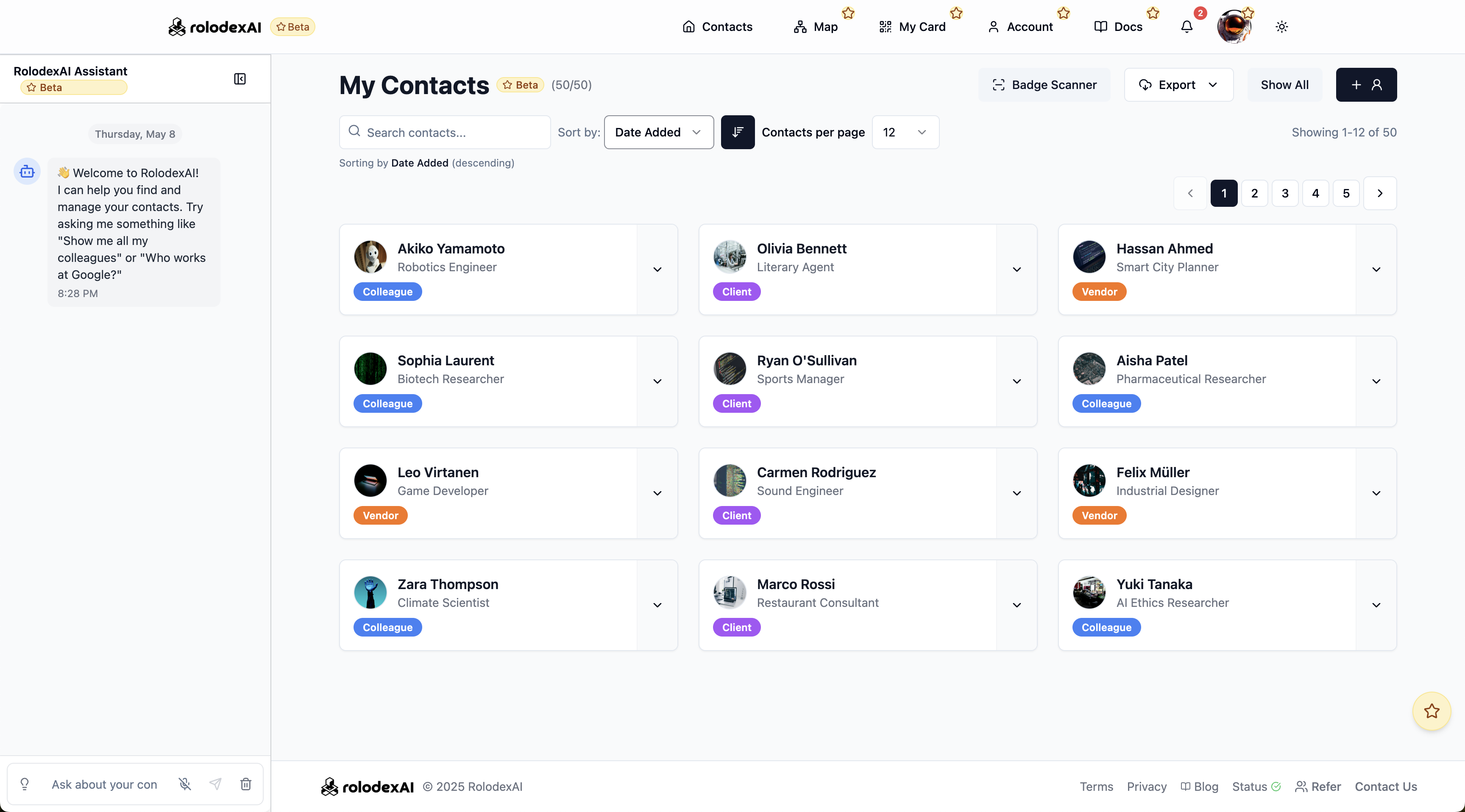 rolodexAI (Beta) gallery image