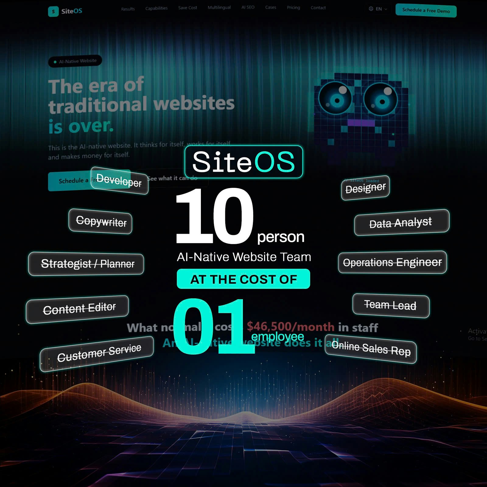 SiteOS - Product Hunt launch logo and brand identity