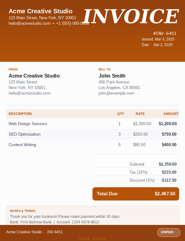 InvoicePro Invoice Generator - Screenshot 5 showing product features and functionality