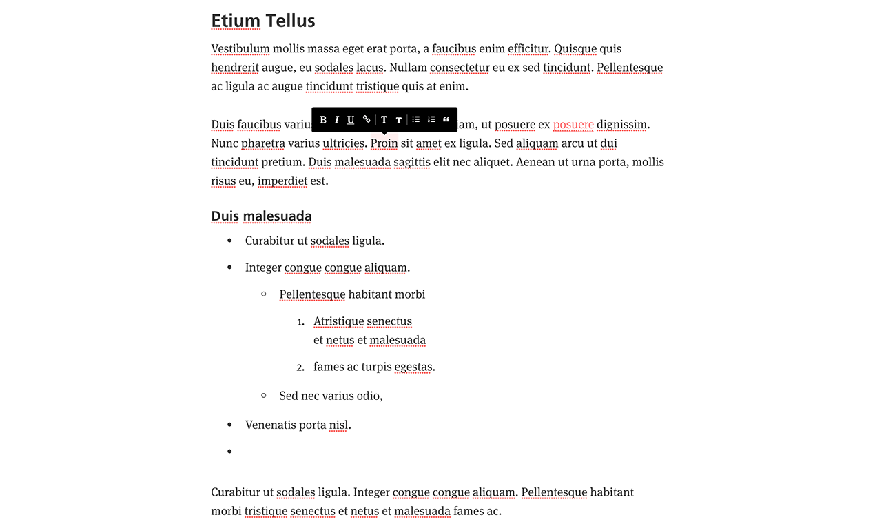 Simple editor gallery image