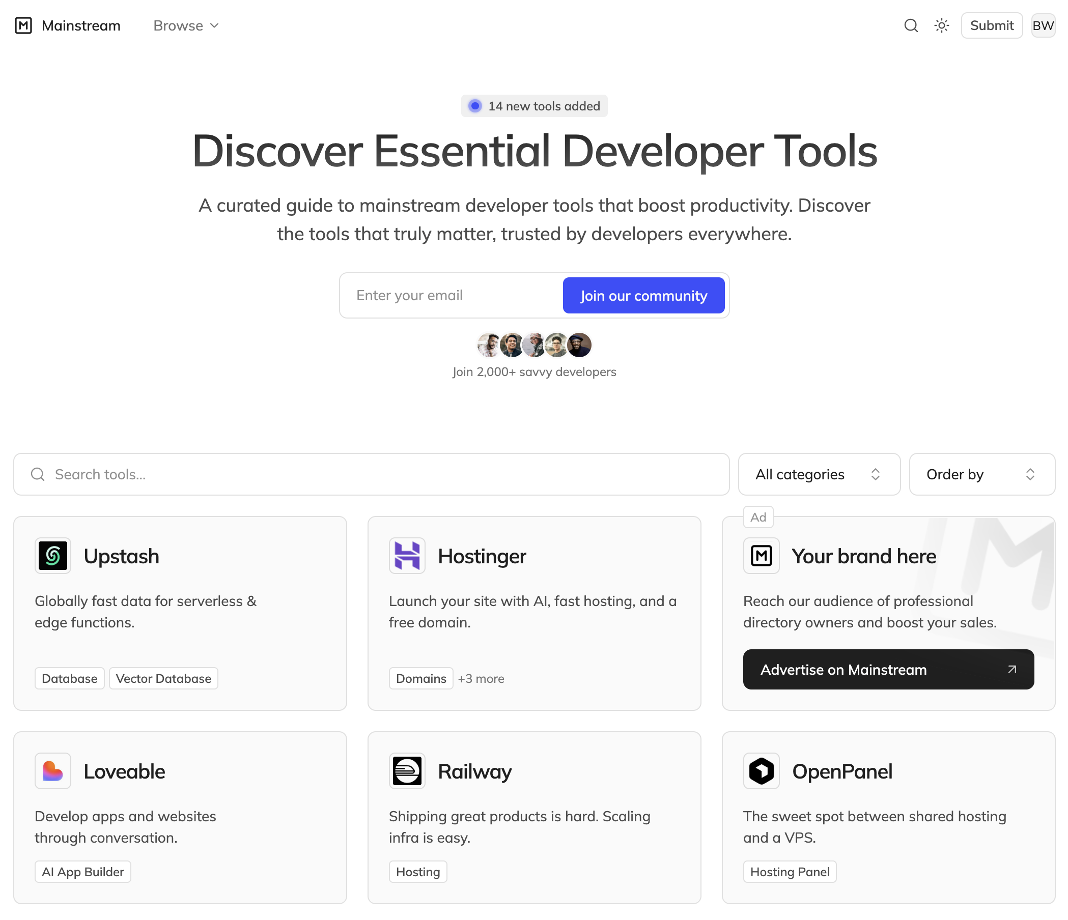 Média mainstream.dev - Trouvez des outils de développeur qui comptent vraiment. 1