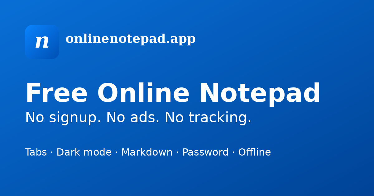onlinenotepad.app gallery image