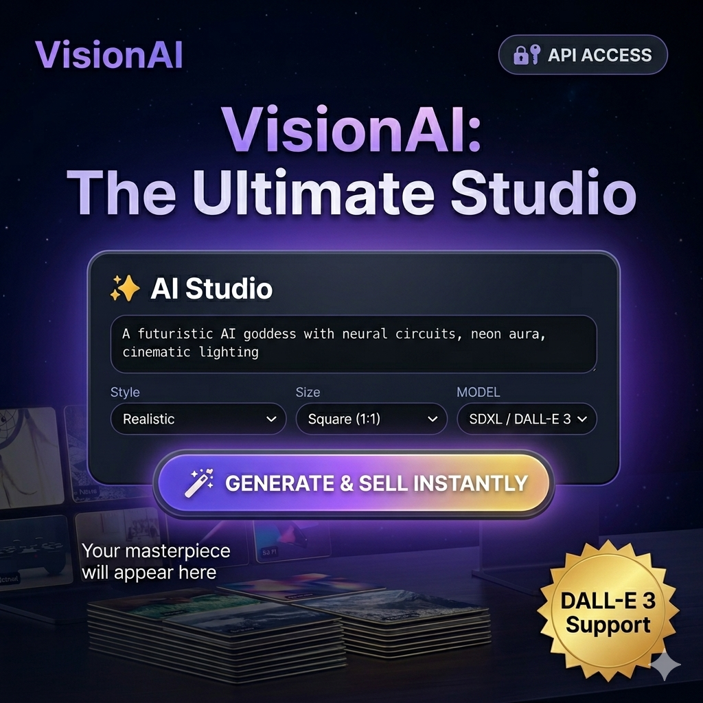 VisionAI — AI Image Generator SaaS
