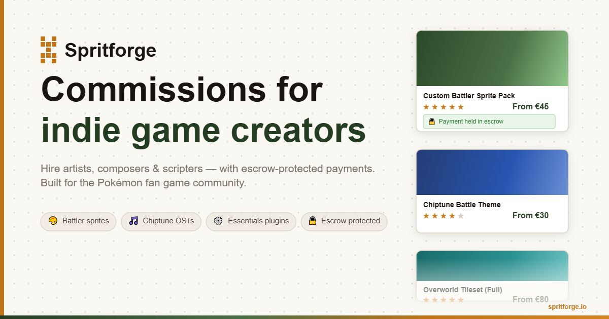 Spritforge — Commission marketplace gallery image