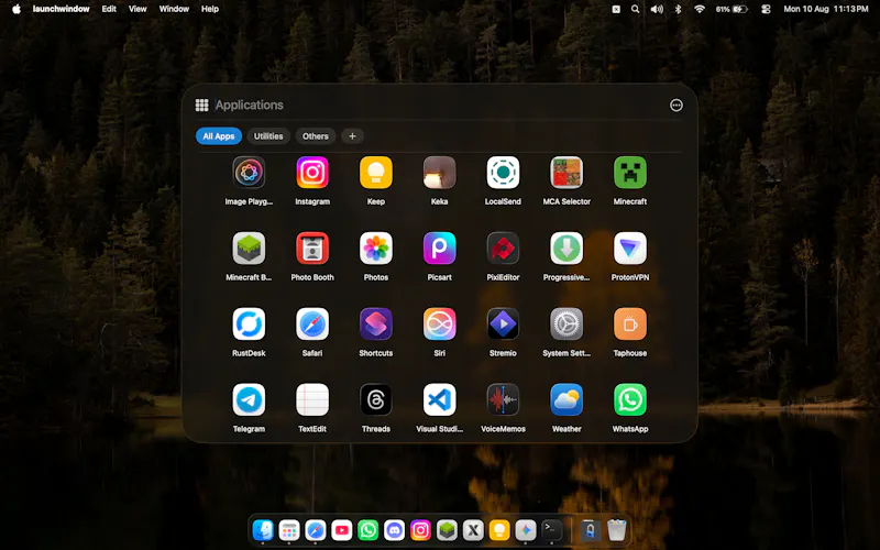 LaunchWindow screenshot 2