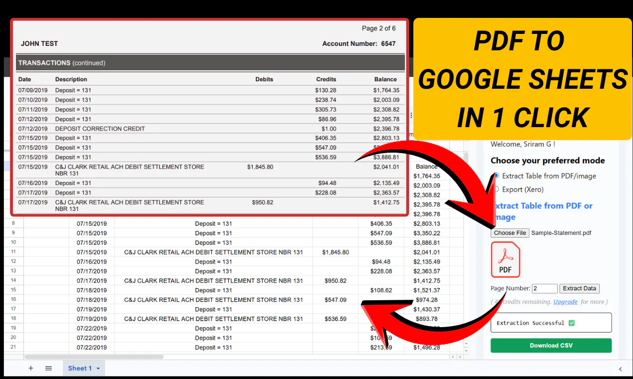 Convert PDF to Google Sheets gallery image