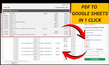 Convert PDF to Google Sheets gallery image