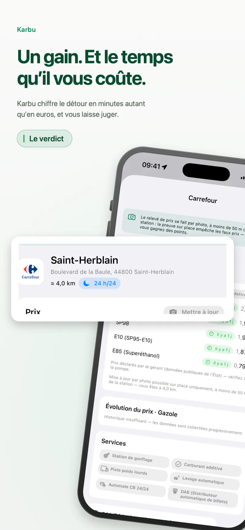 Karbu : Prix des carburants sans détour screenshot 4