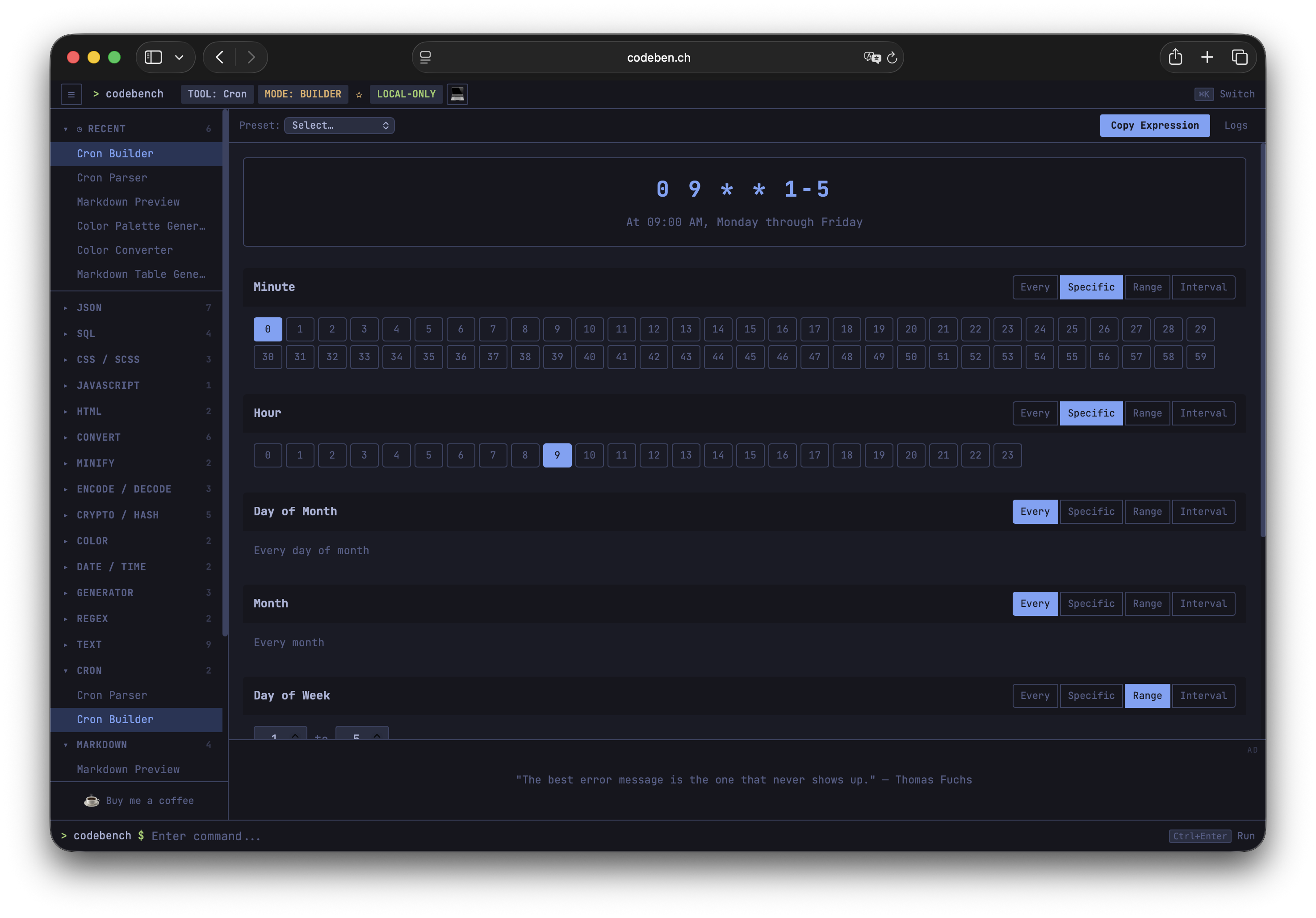CODEBENCH - Screenshot 4 showing product features and functionality