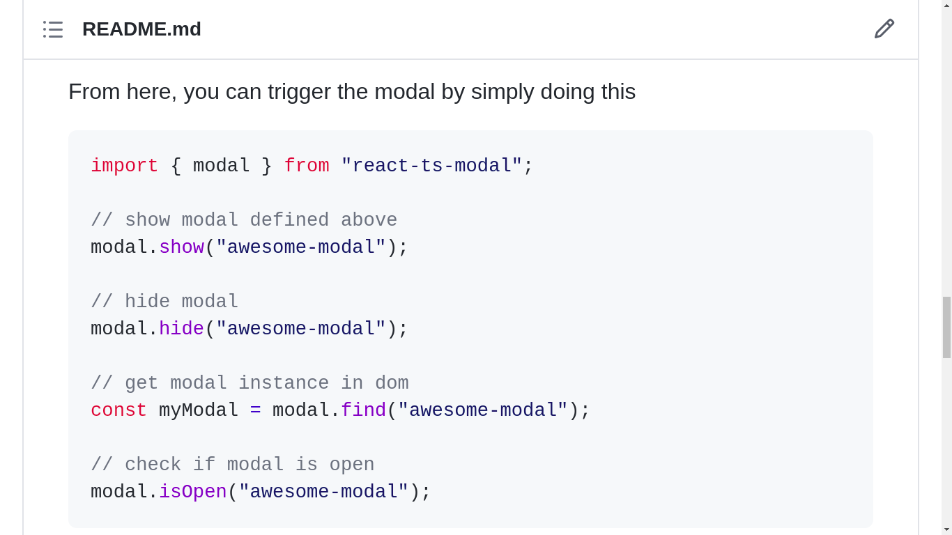 React TS Modal gallery image
