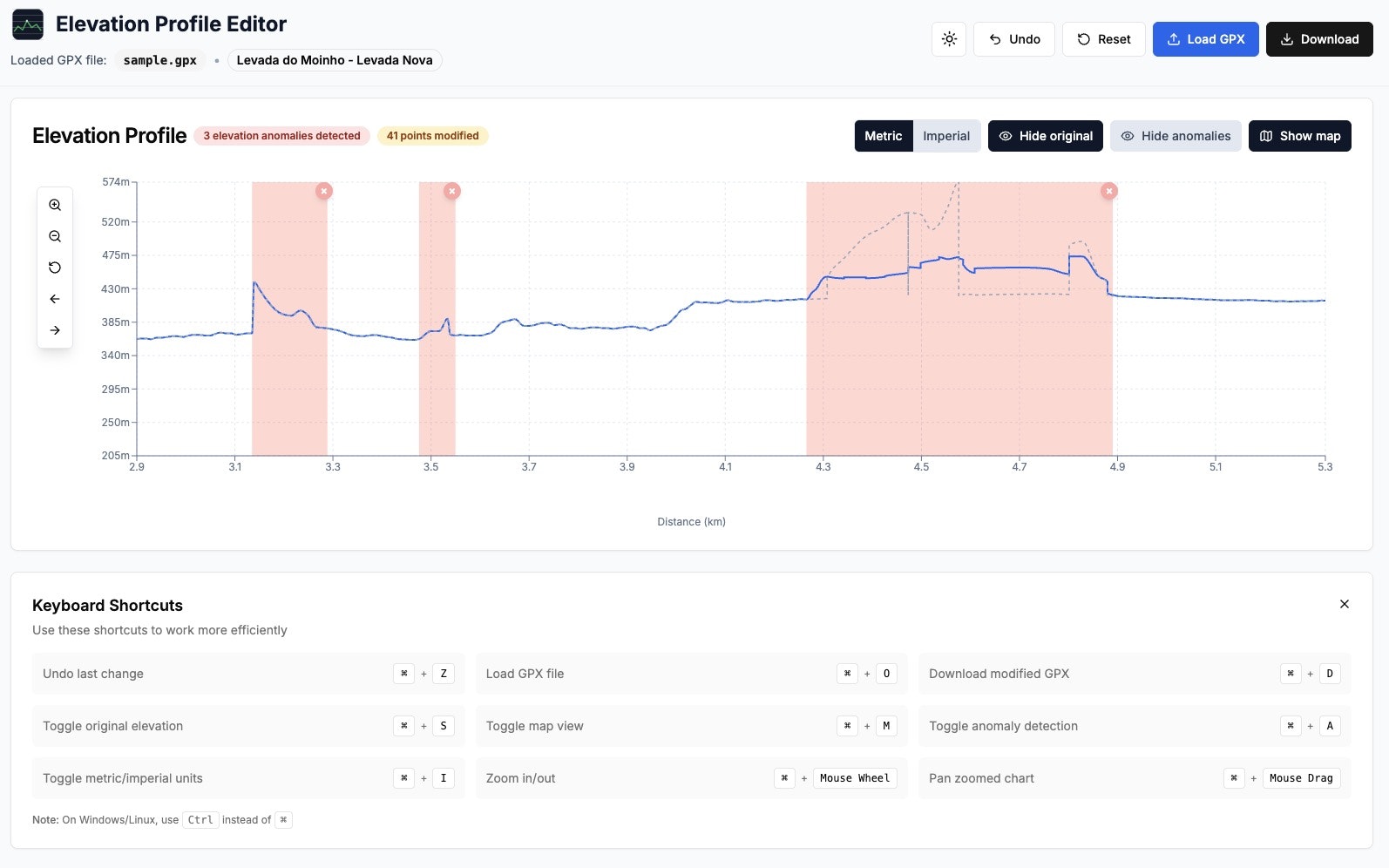 GPX Elevation Editor gallery image