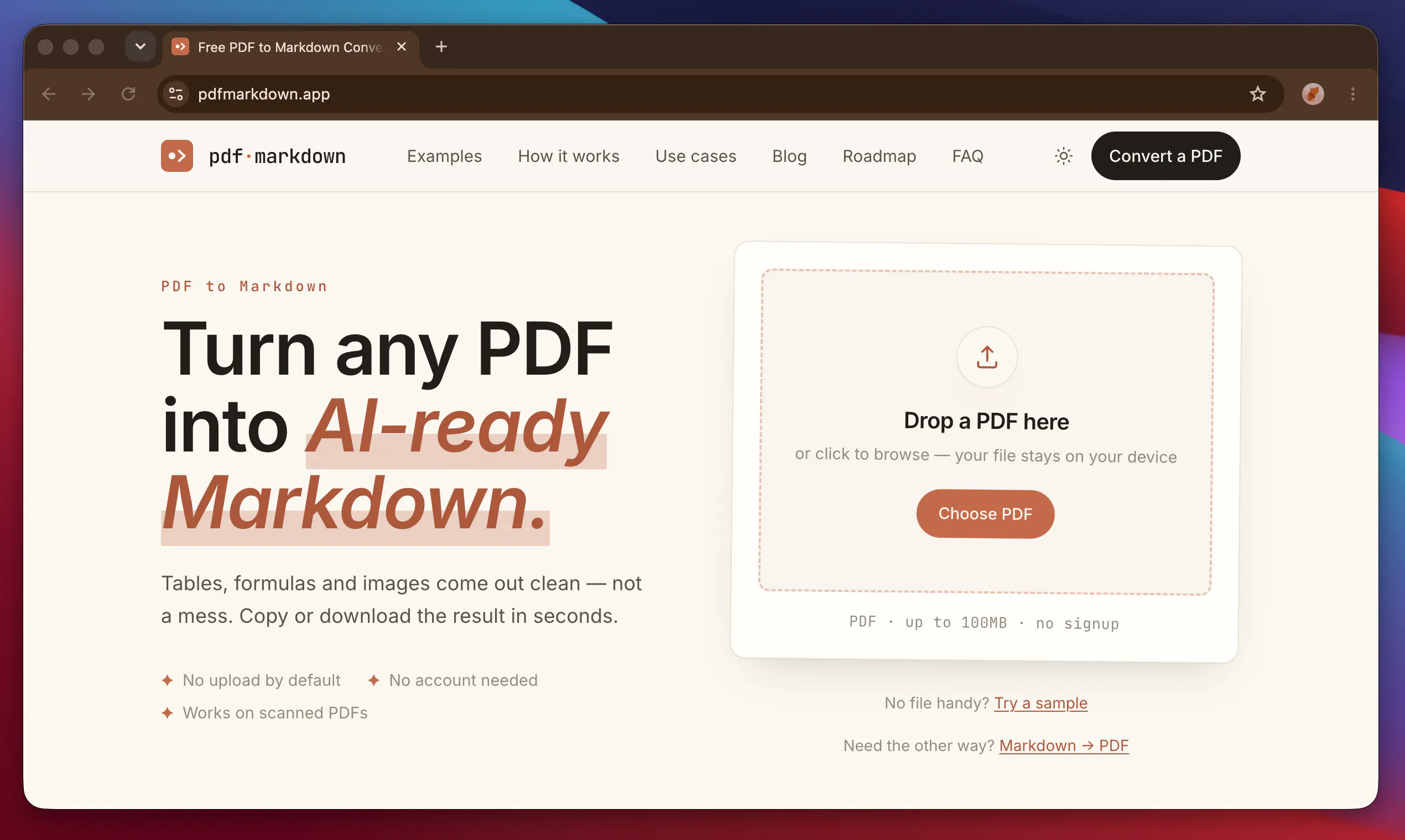 pdfmarkdown.app gallery image