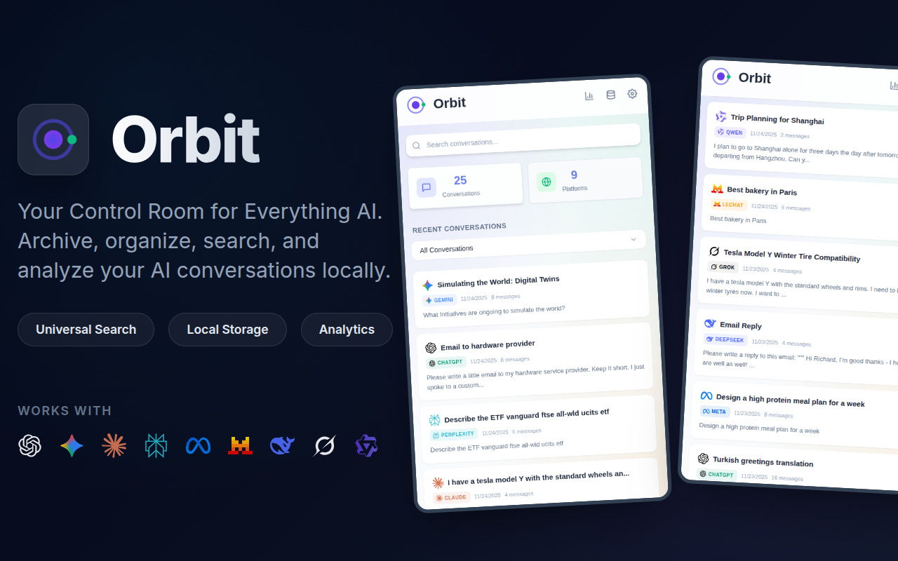 Orbit - AI Conversation Archive gallery image