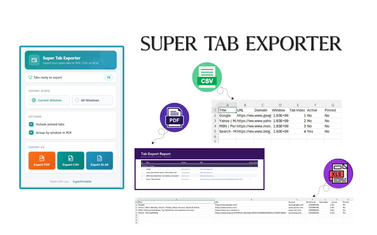 Super Tab Exporter のプロダクトバナー