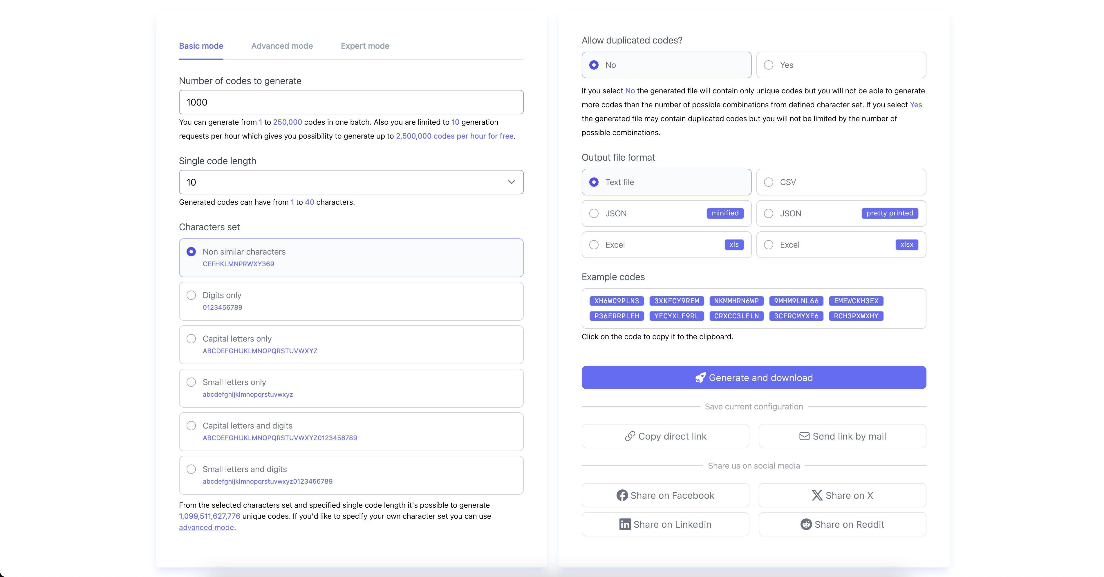 Free random code generator by codito.io gallery image