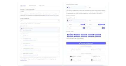 Free random code generator by codito.io gallery image