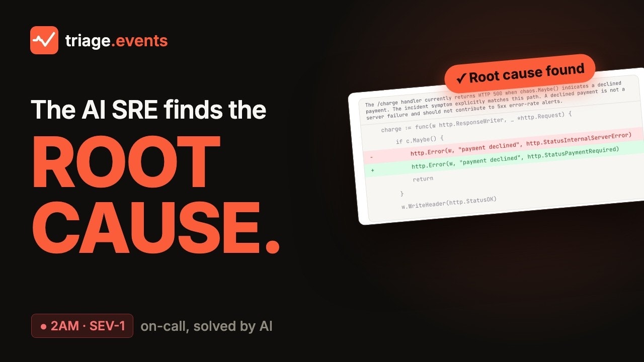triage.events — the AI SRE for on-call gallery image