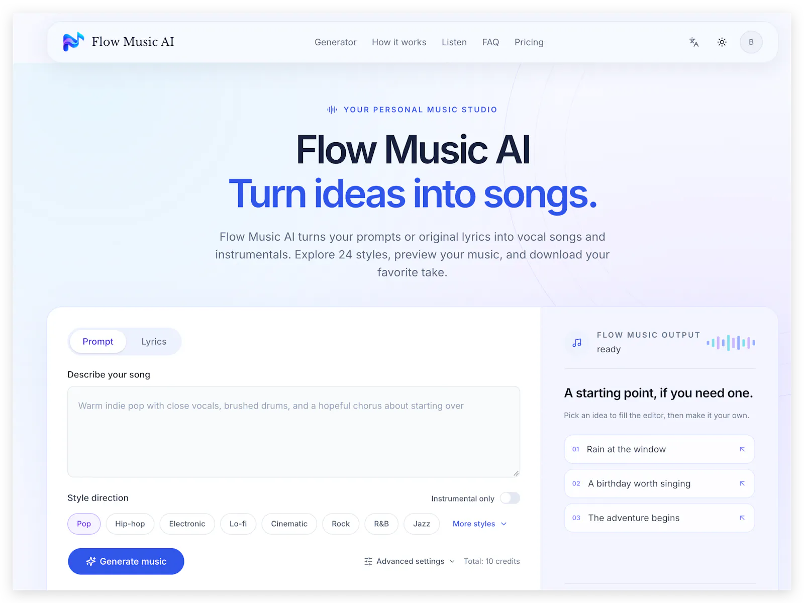 Flow Music AI screenshot 1