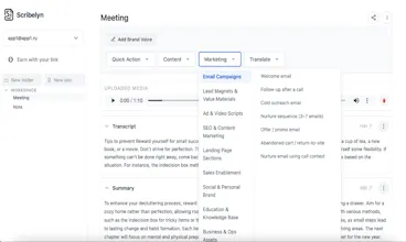 Scribelyn: AI Transcription & Content gallery image