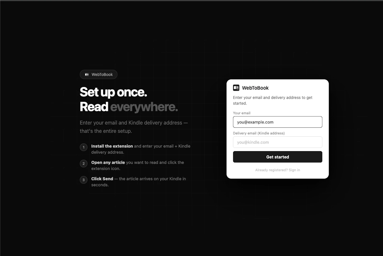 WebToBook - Send any article to Kindle screenshot 1