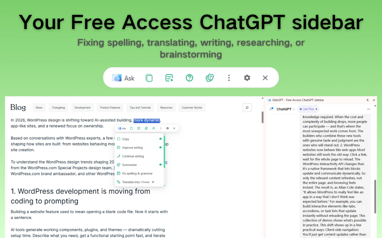 SideGPT screenshot 1