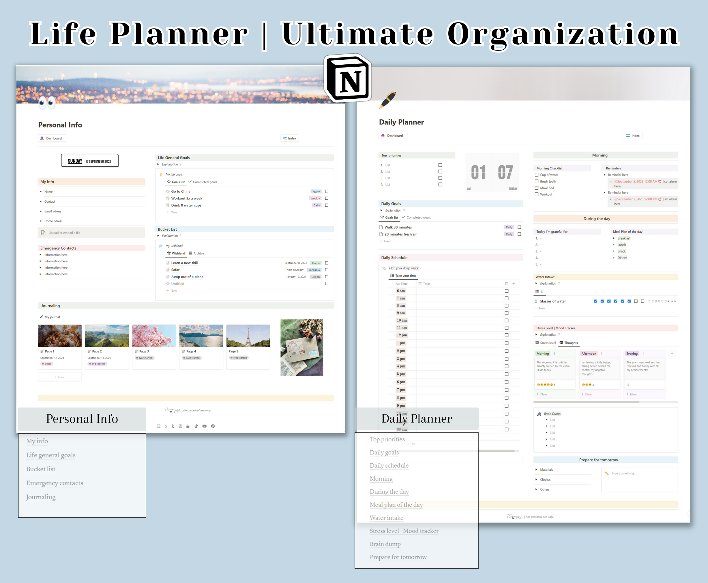 Begriff |Lebensplaner-All-in-One - Begriff ultimativer Lebensorganisationsplaner alle in einem Medien 3