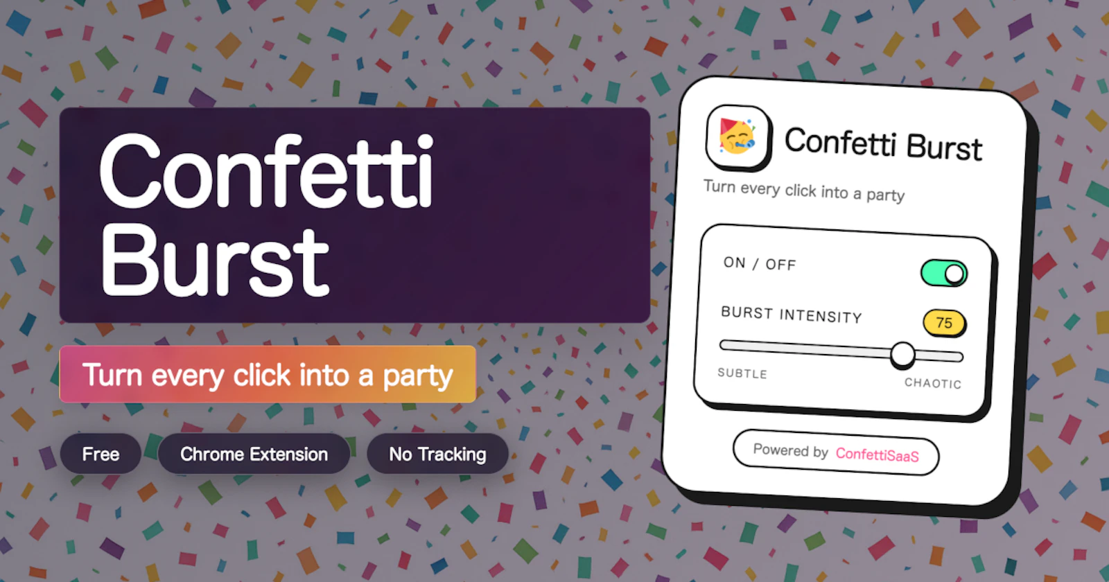 Confetti Burst Chrome Extension screenshot 2