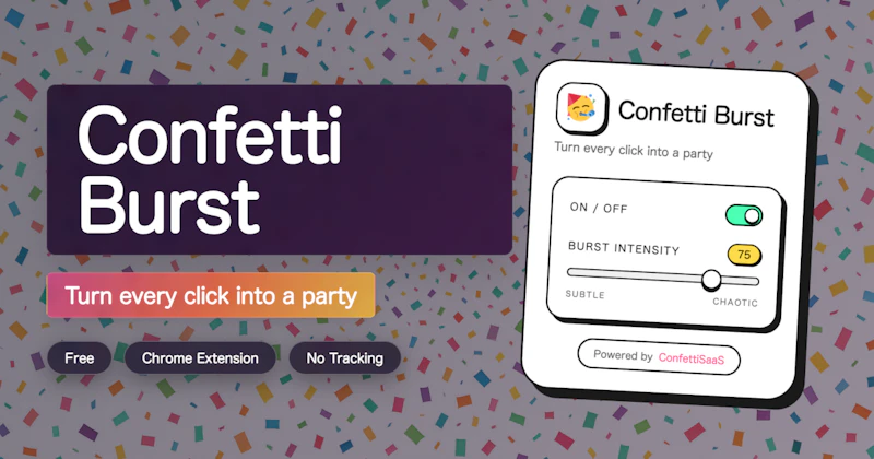 Confetti Burst Chrome Extension screenshot 2