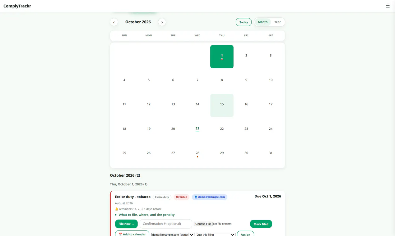 ComplyTrackr gallery image
