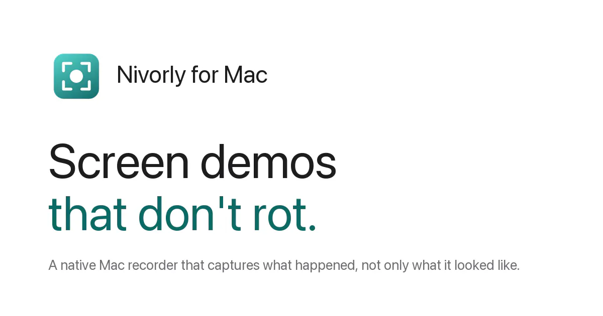 Nivorly - Mac screen recorder gallery image