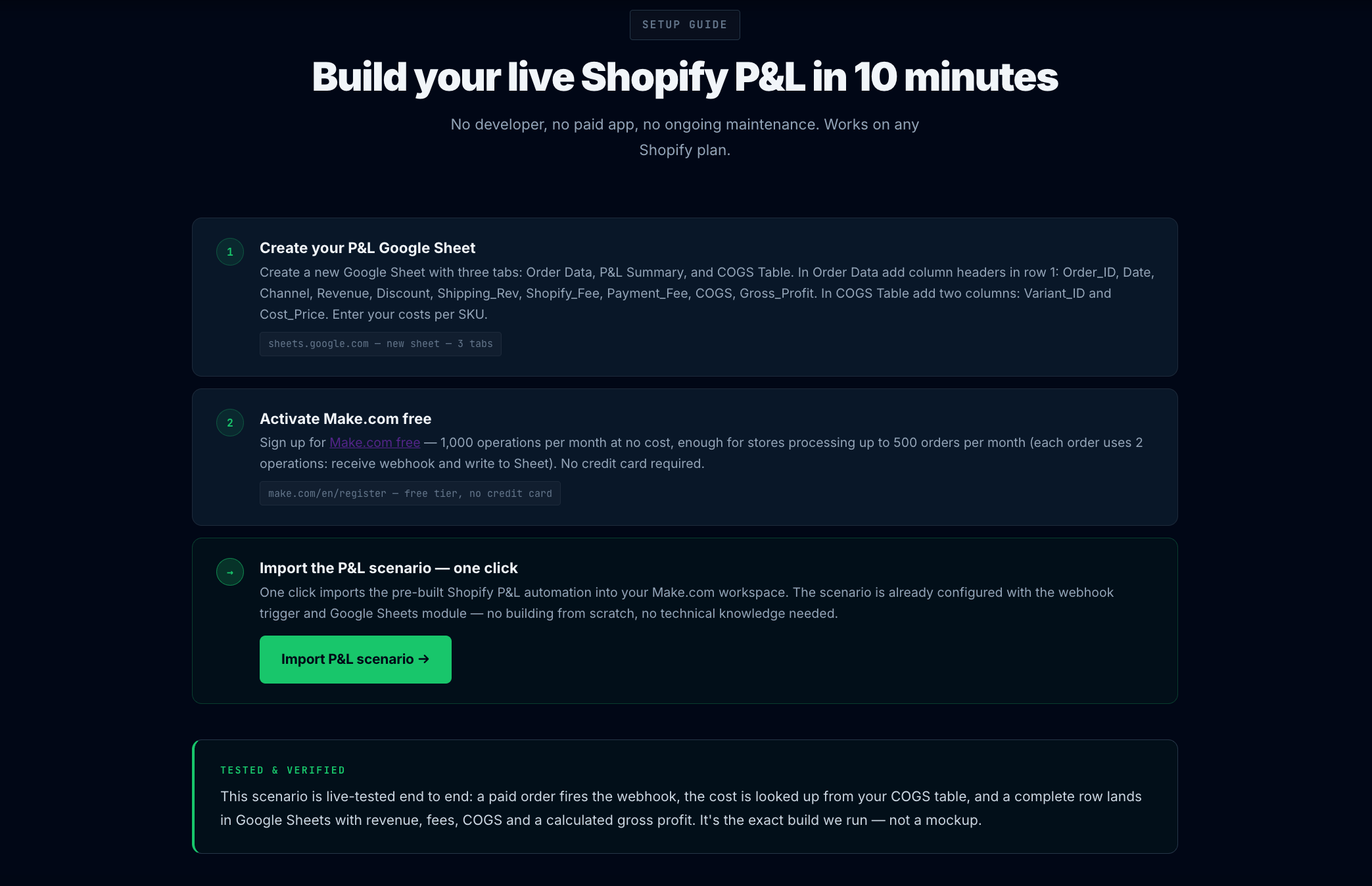  Shopify P&L Automation -Stack Architect gallery image