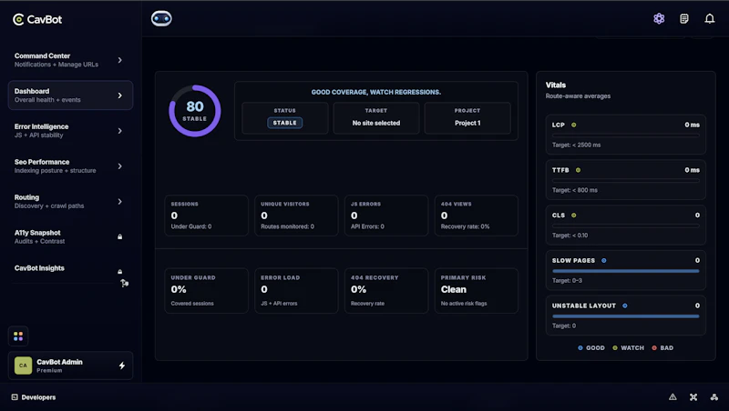 CavBot screenshot 4