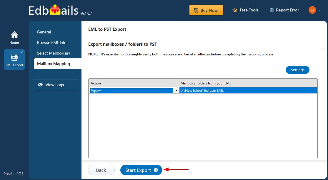 EDBMAILS EML naar PST Converter - Migreer EML -e -mails naar Outlook in slechts enkele klikken media 4