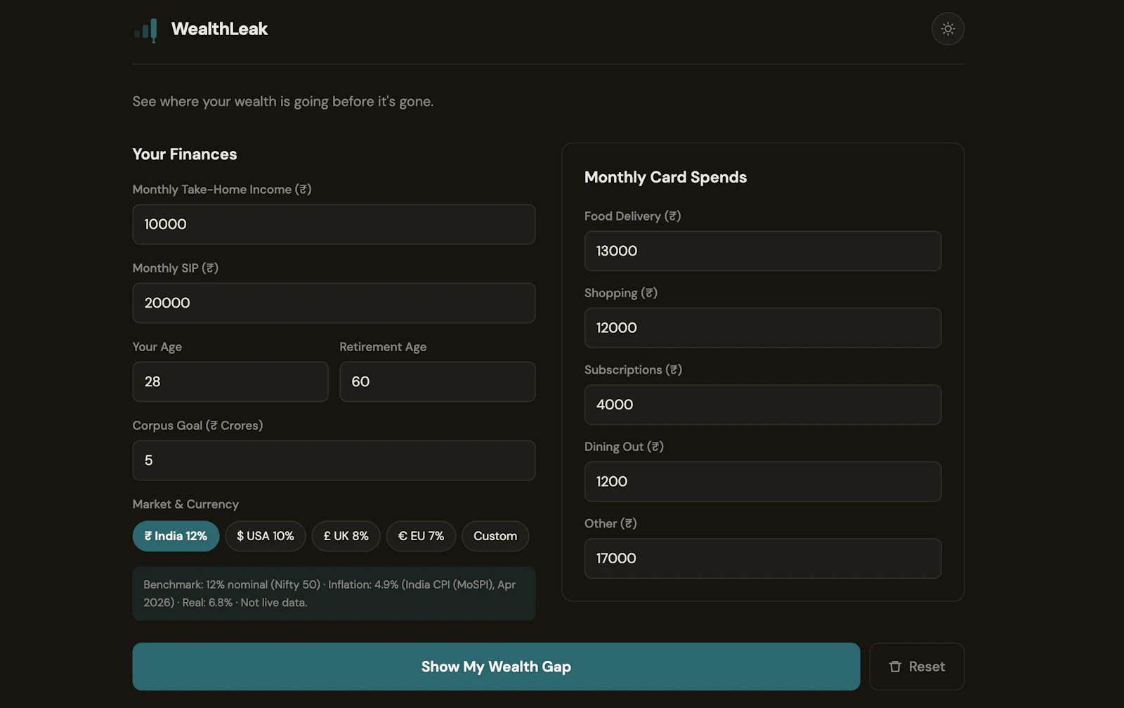 WealthLeak screenshot 2
