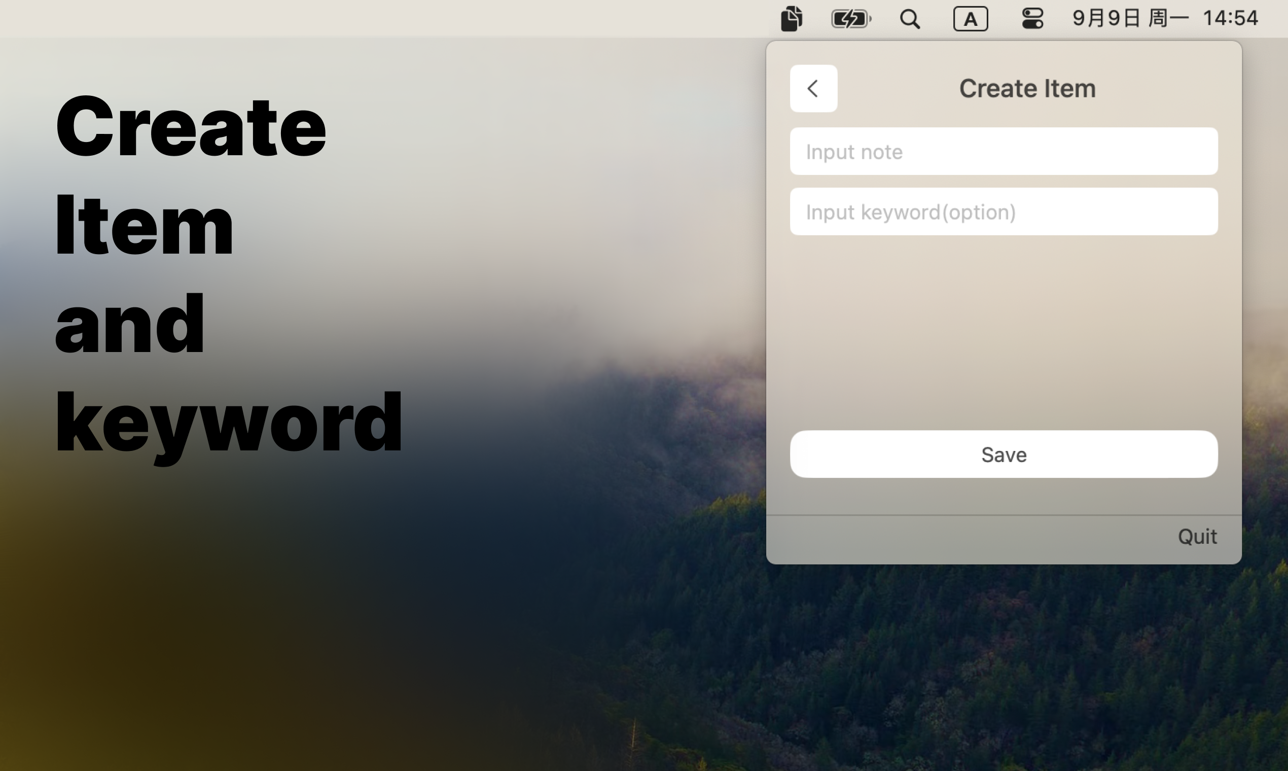 QuickCopy - Menu bar Copied! media 2