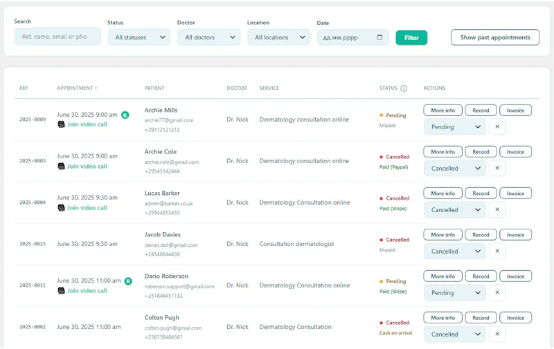Alnora - Booking for Private Clinics screenshot 3