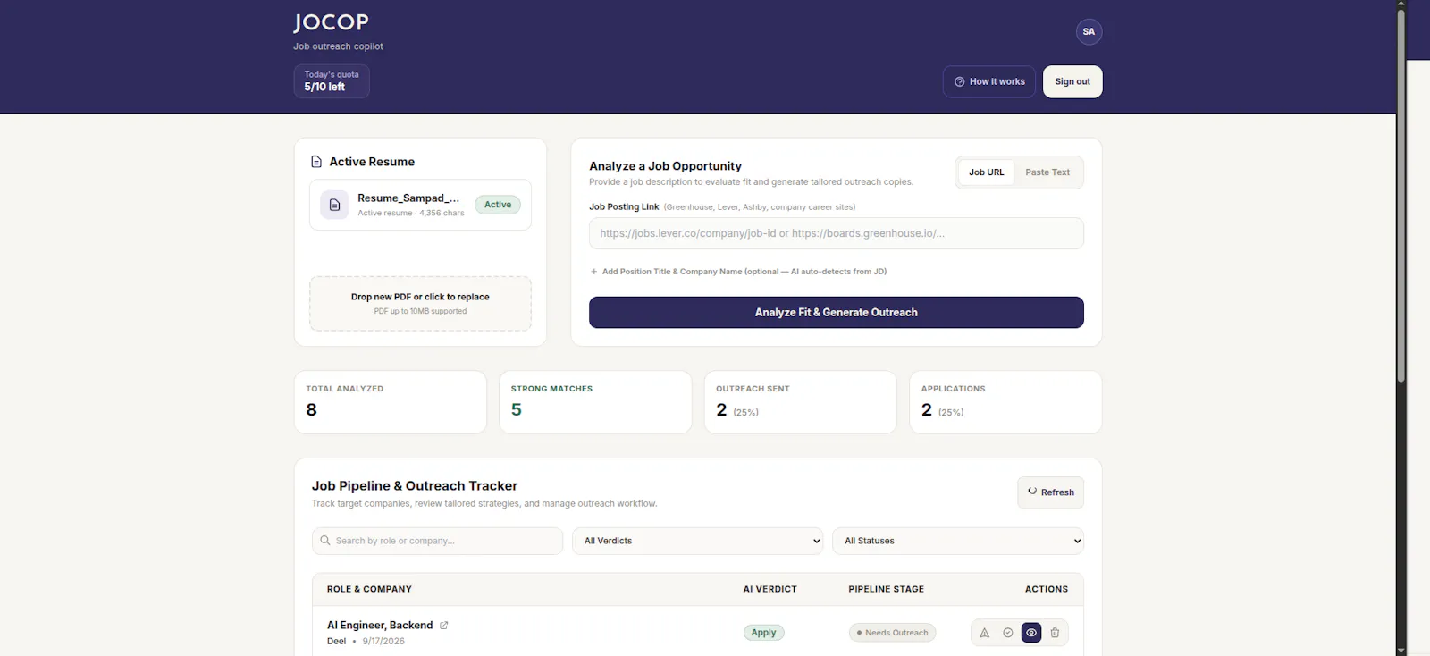 JOCOP screenshot 1