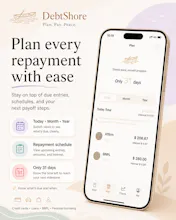 Meet Debtshore—a calm debt tracking app gallery image