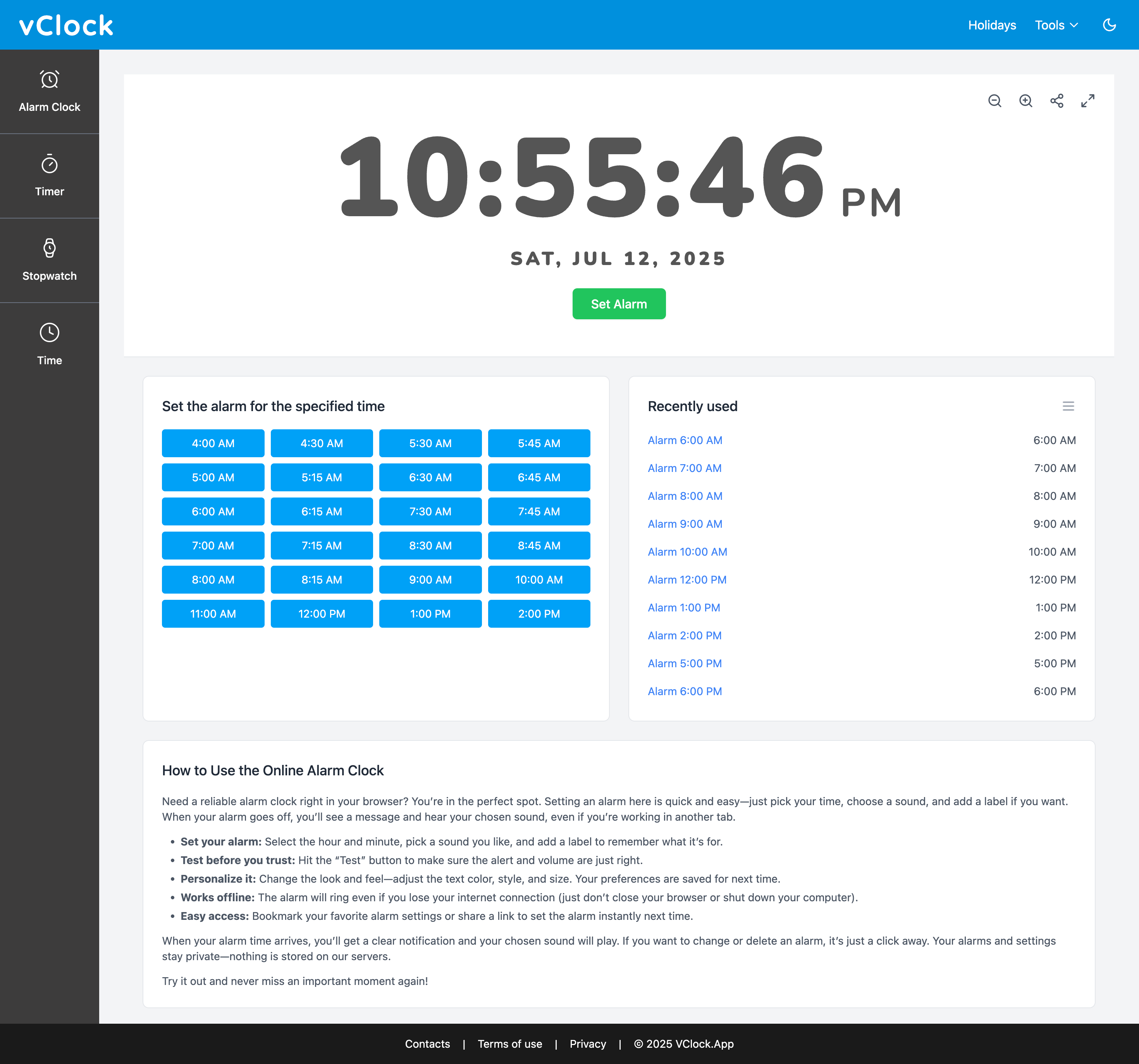 Vclock - Establezca alarmas gratis |Vclock media 1