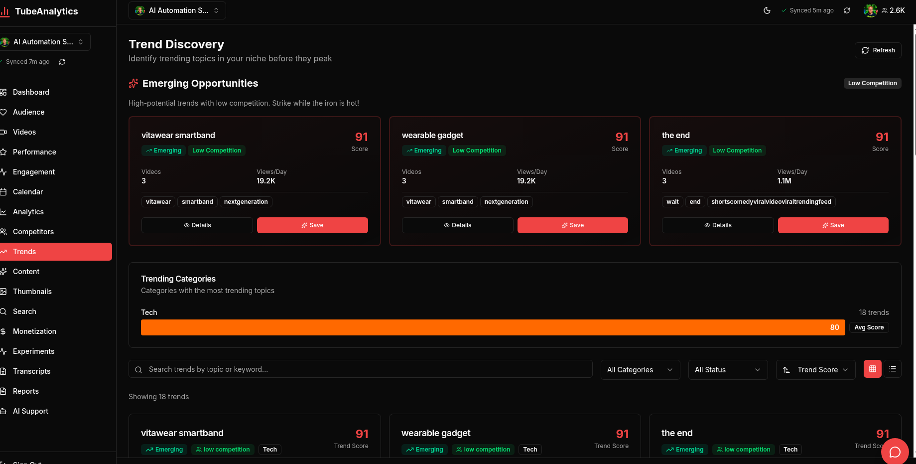 TubeAnalytics gallery image