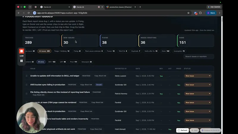 Corvic AI  screenshot 1 (video preview)